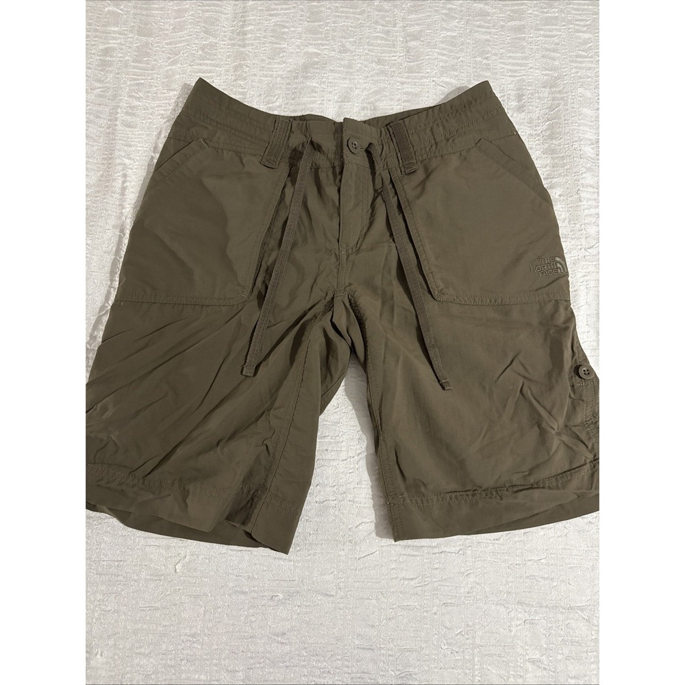 The North Face‎ Gray Nylon Hiking Roll Up Shorts Pockets Women Size 4 Long 30x10